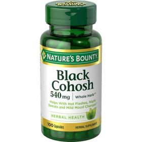 Nature's Bounty Black Cohosh Capsules; 540 mg; 100 Count