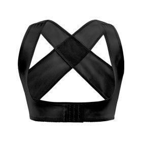 Invisible Body Shaper Corset Women Chest Posture Corrector Belt Back Shoulder Support Brace Posture Correction for Health Care (Color: Black, size: XXL)